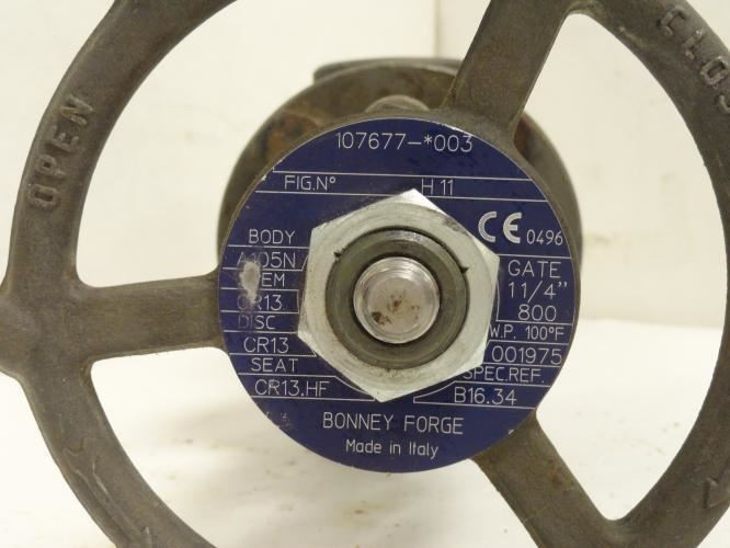 Bonney Forge H 11; Bolted Bonnet 800 Gate Valve 1-1/4NPT