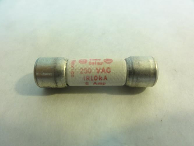 Shawmut TRM6; Lot-9 Fuse; 6A; 250V 13/32"OD x 1-1/2"L