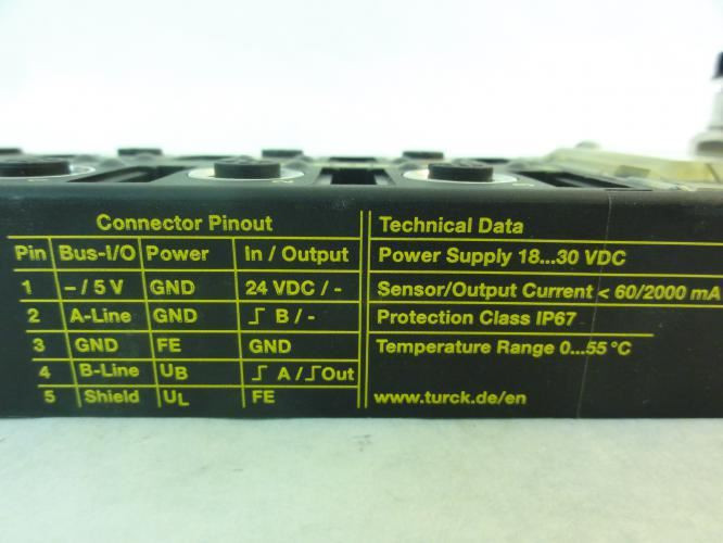 Turck 6825322; Bus Interface I/O Station; 18-30VDC