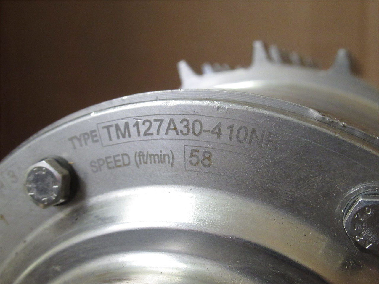 Van Der Graaf TM147A30-410NB; Drum Motor  58ft/min 5"OD x 14"W
