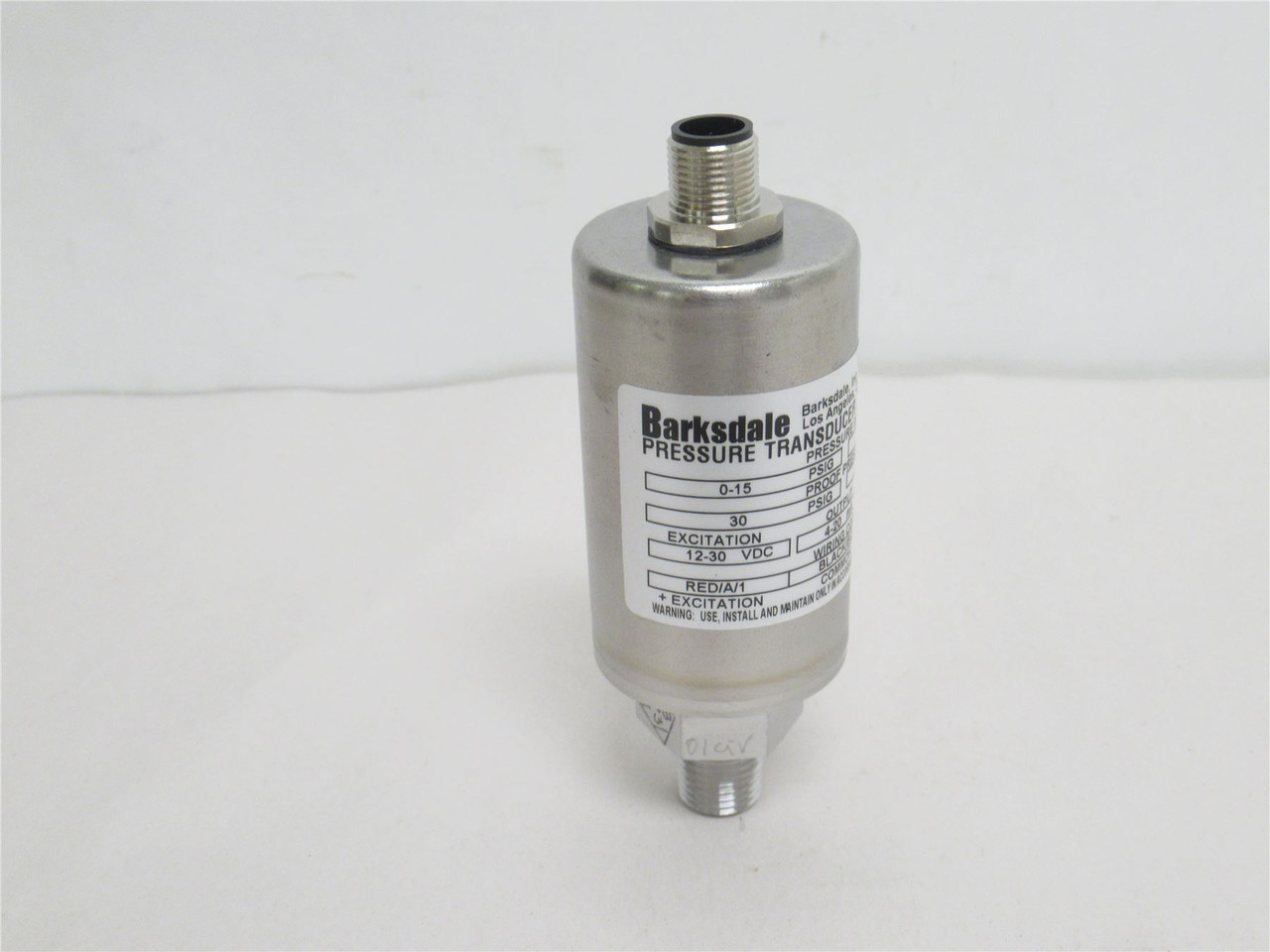 Barksdale 425T4-01; Amplified Transducer; 0-15PSI; 12-30VDC