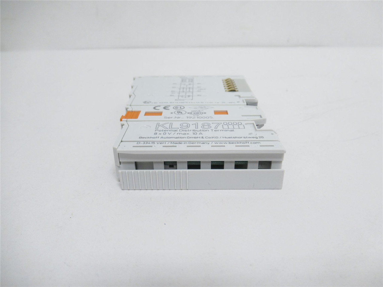 Beckhoff KL9187; Potential Distribution Terminal 8 x 0 VDC