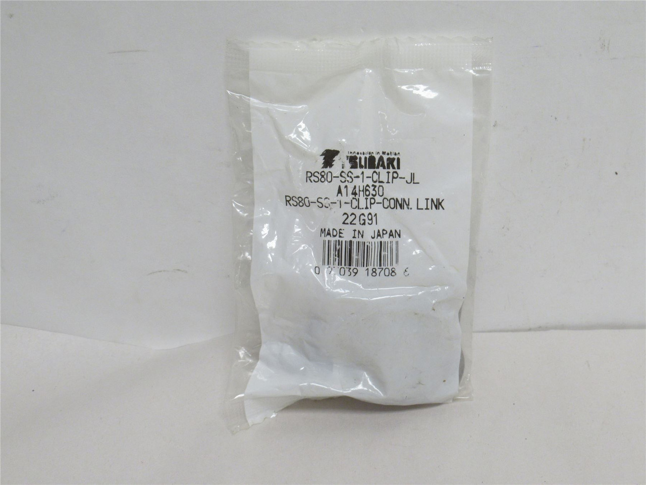 Tsubaki RS80-SS-1-CLIP-JL; Connecting Link #80; SS; Single