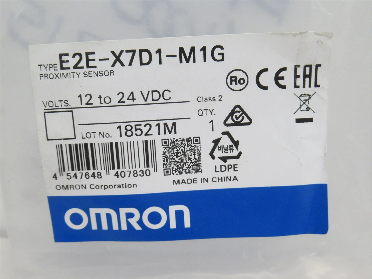 Omron E2E-X7D1-M1G; Inductive Proximity Sensor; 12-24VDC