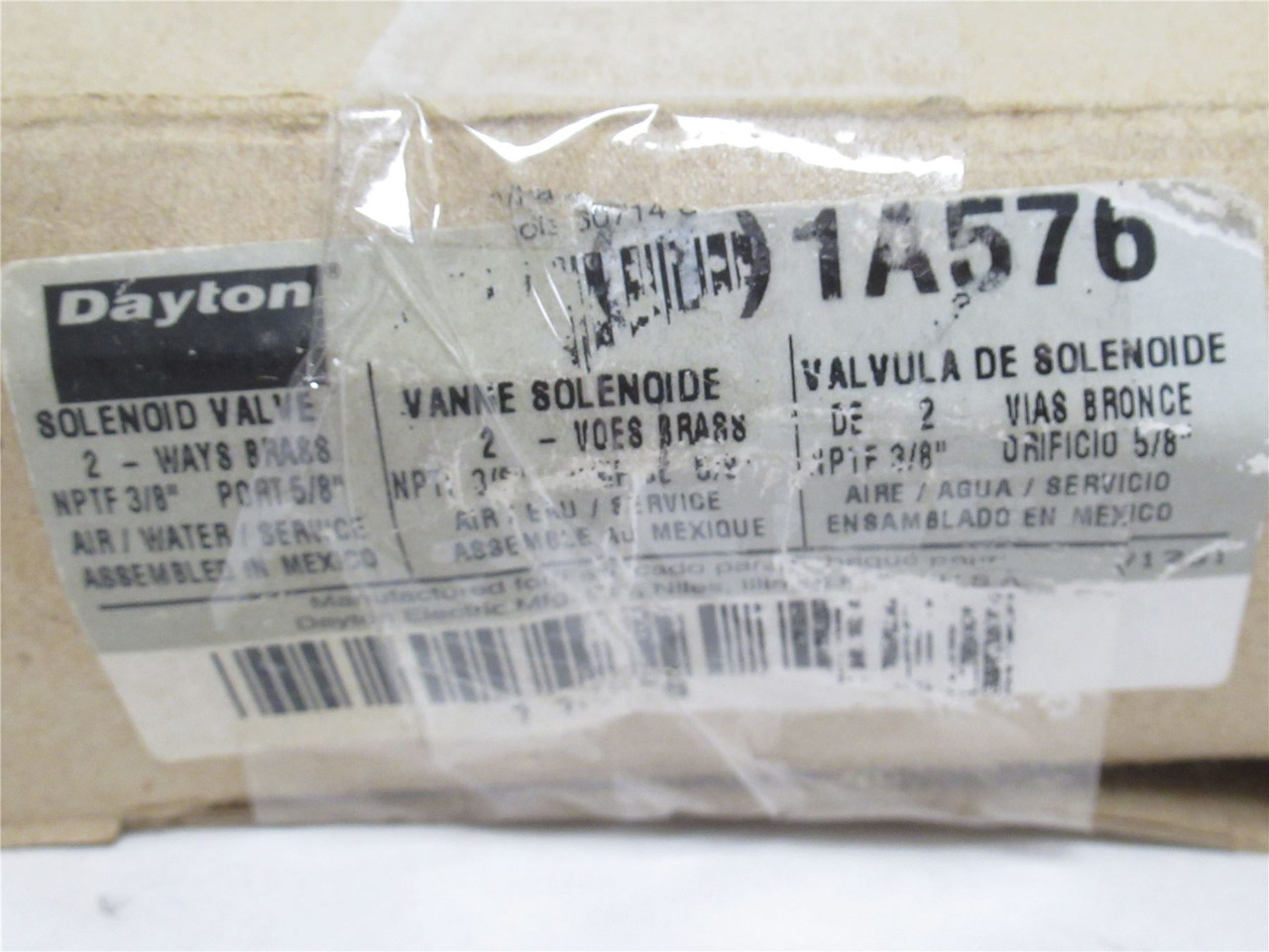 Dayton 1A576; Solenoid Valve Body; 2-Way; No Coil; 3/8NPT