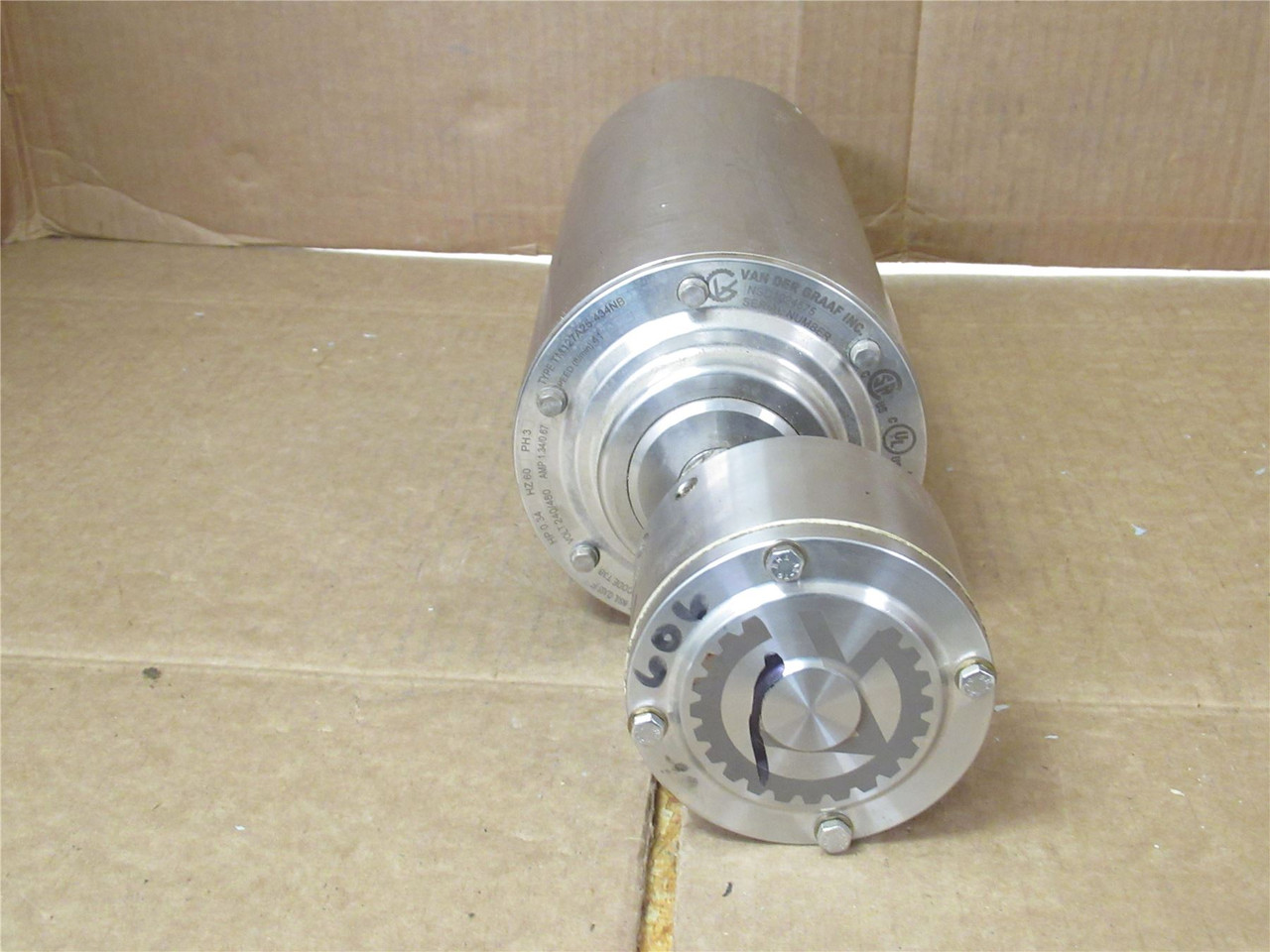 Van Der Graaf TM127A25-434NB; Drum Motor 41ft/min 10-3/4" Wide