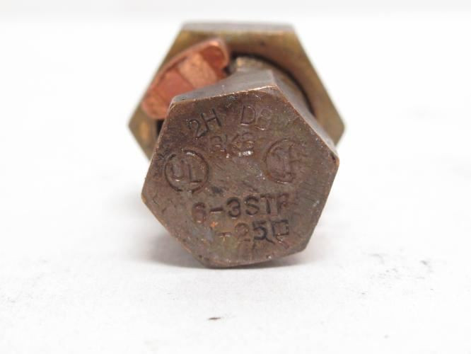 T&B 2H DB; Bronze Alloy Split-Bolt Connector; 6-3STR