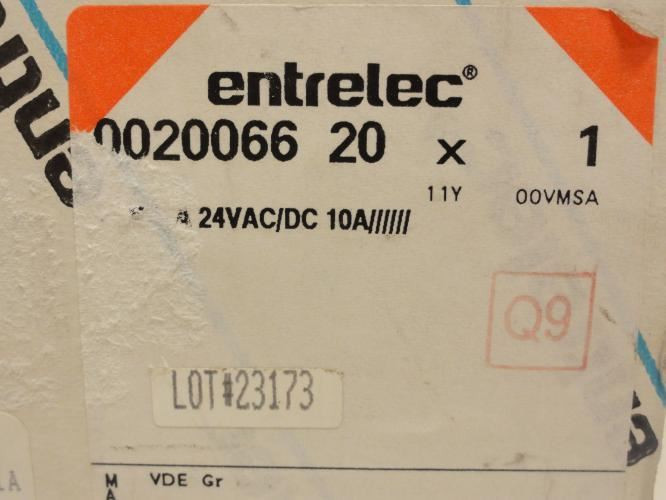 Entrelec 20066-20; Relay Interface Module; 24VAC/DC; 8-Pos