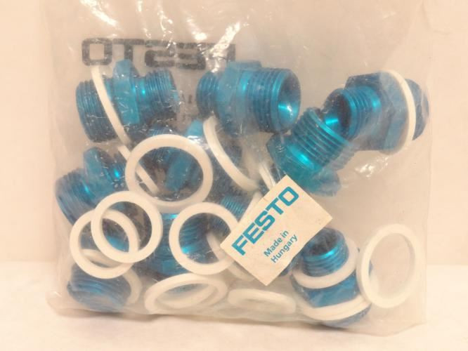 Festo E-1/4-3/8; Bag-10 Double Sleeve/Nipples Aluminum 3576