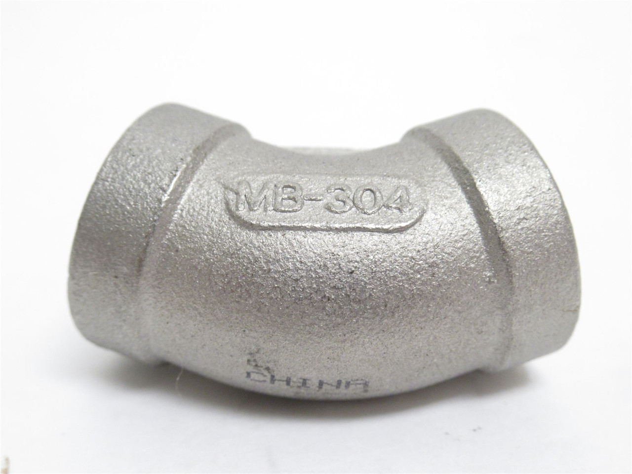 Industry-Std 1LTB4; Lot-2 Pipe Elbows; 45Deg; SS-304; 3/8NPT