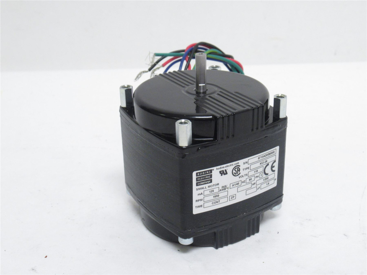 Bodine KCI-26; Torque Motor 1/200HP; 115VAC; 1550RPM; 1PH