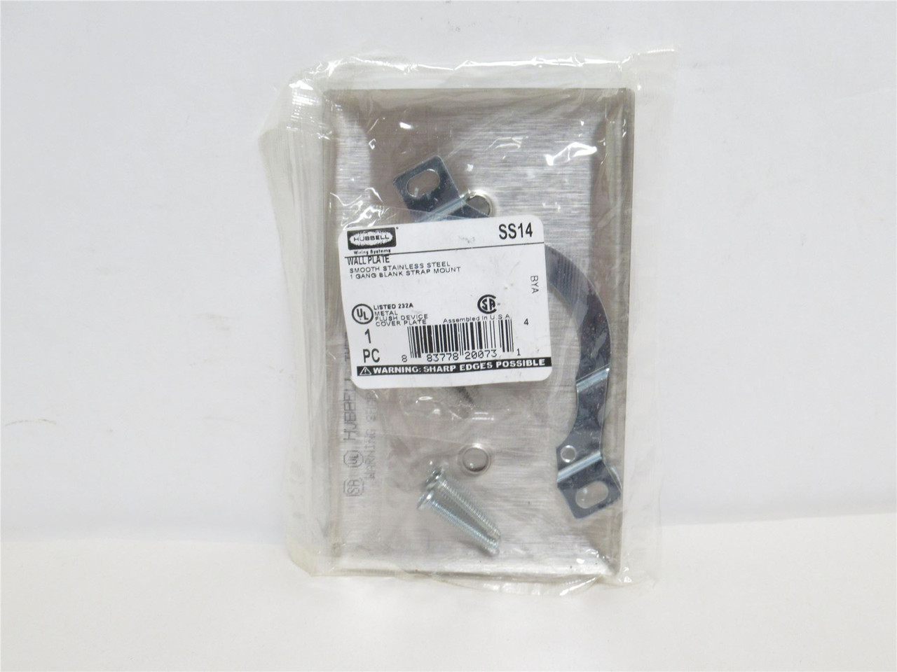 Hubbell SS14; Standard Blank Gang Plank; SS; Screw Mount