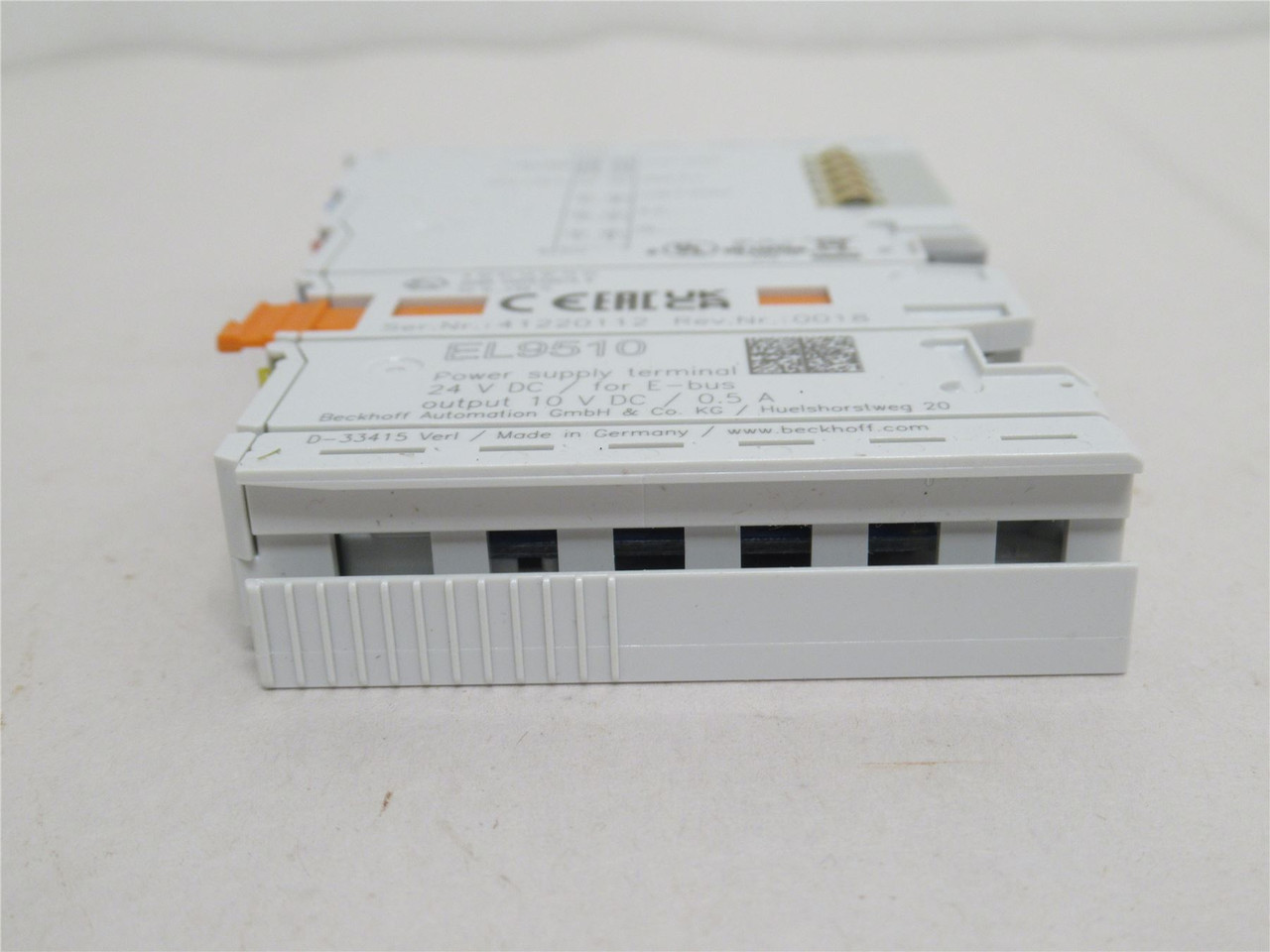 Beckhoff EL9510; Power Supply Terminal; 10VDC