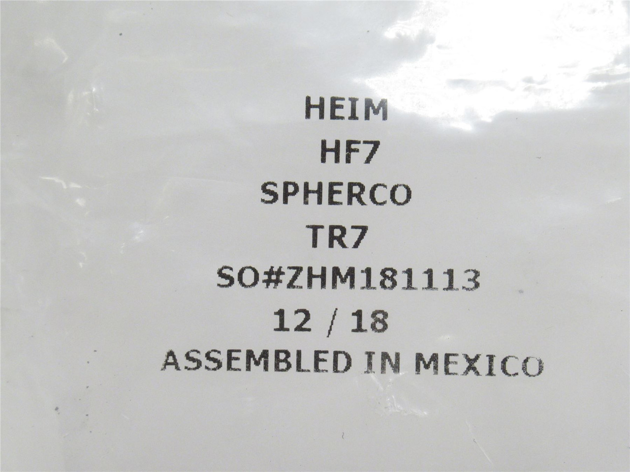 Heim HF7; Rod End Bearing 7/16"ID; UNF-3B Threads; RH; Female