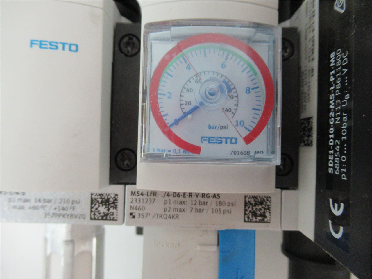 Festo MS4-LFR 1/4-D6-E-R-V-RG-AS; Pneumatic Filter Regulator