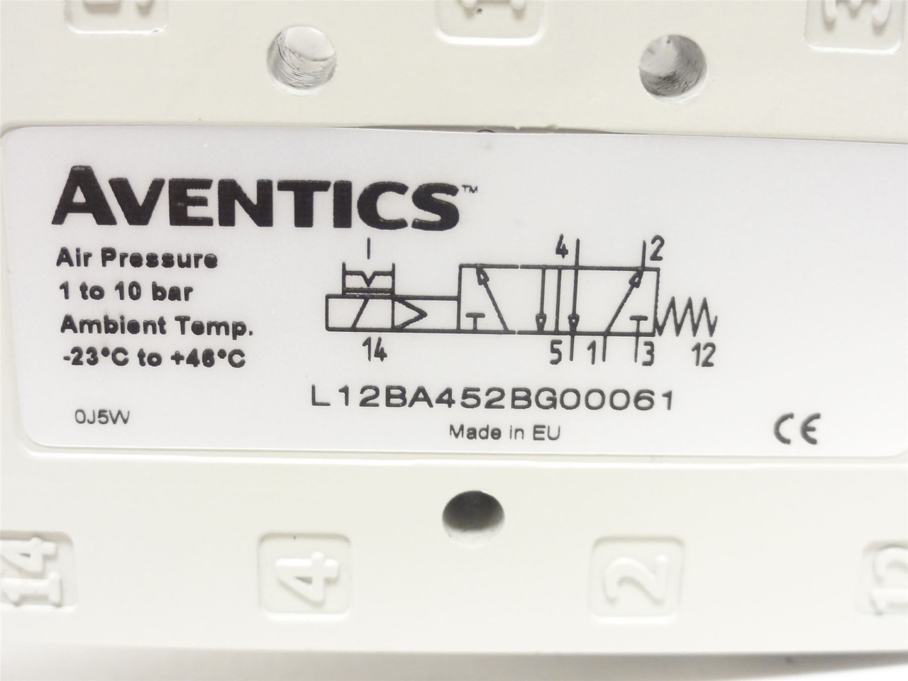 Aventics L12BA452BG00061; Solenoid Air Valve; 24VDC; 1-10 Bar