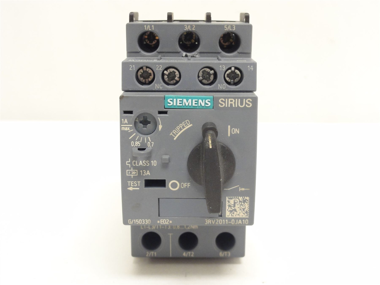 Siemens 3RV2011-0JA10; Manual Motor Starter 0.7-1A; 3P; 690VAC