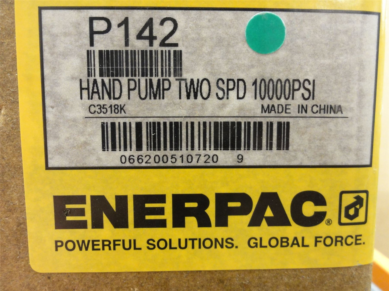 Enerpac P142; Hydraulic Hand Pump; 2-Stage; 10;000PSI; 1/4NPT