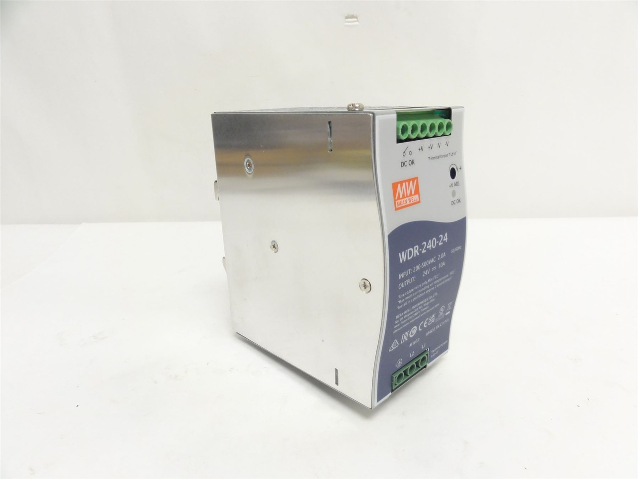 Mean Well WDR-240-24; Power Supply; 200-500VAC In; 24VDC Out