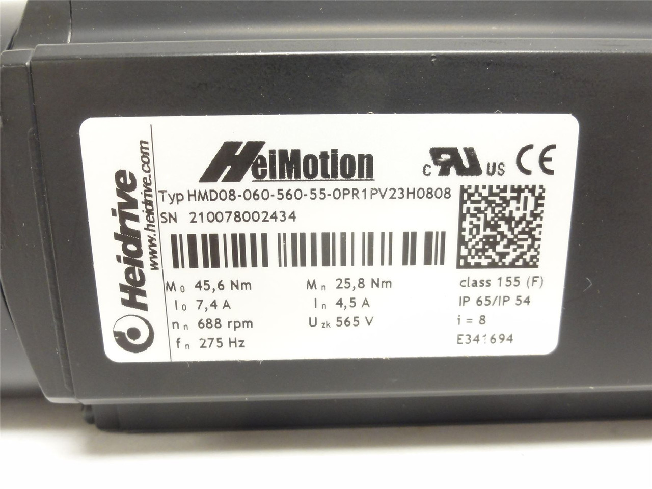 Heidrive HMD08-060-560-55-OPR1PV23H0808; Servo-Gear Motor 8:1