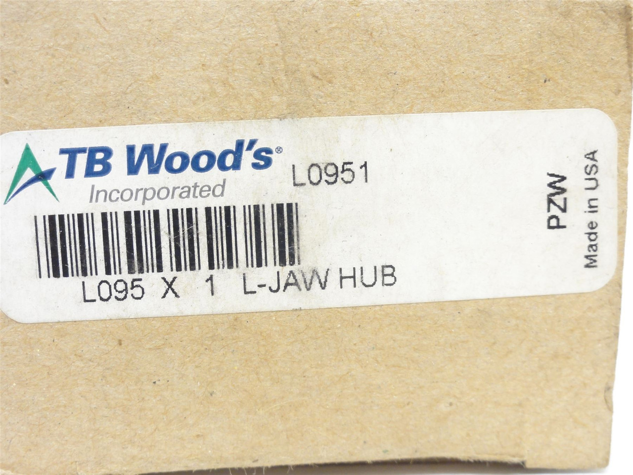 TB Woods L0951-1; Jaw Coupler Hub; 1"ID x 2.11" Hub OD