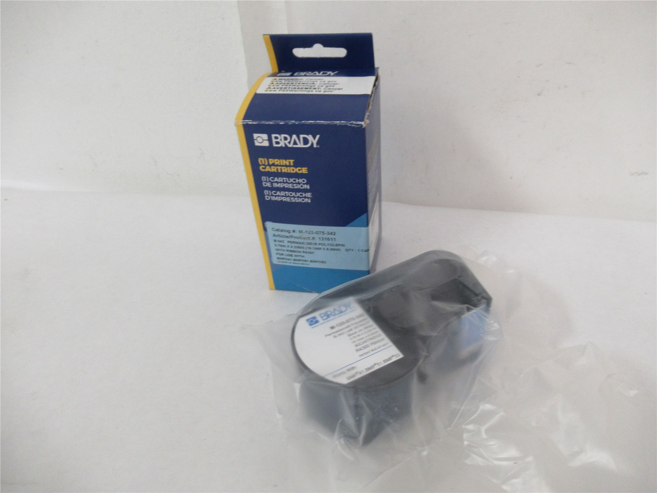 Brady M-125-075-342; Print Cartridge w/Ribbon