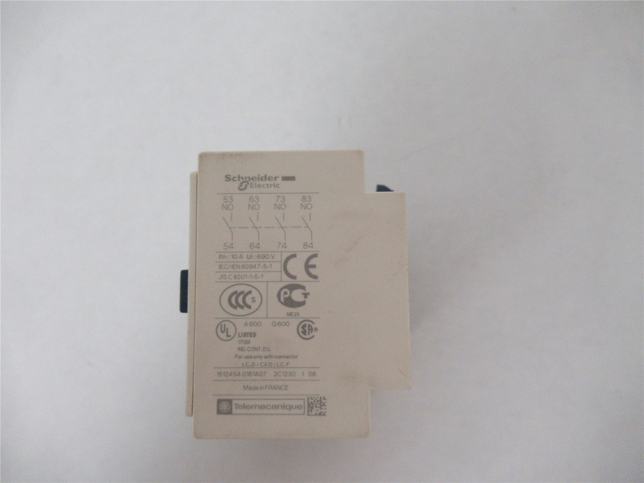 Schneider LADN40; Auxiliary Contact Block 25 to 400 Hz