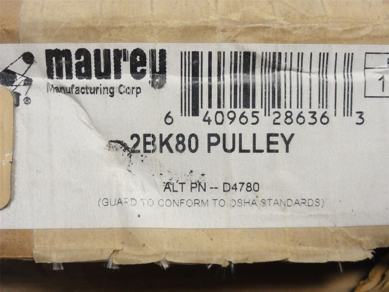 Maurey 2BK80; V-Belt Pulley 2Gr 1-1/4"ID Section A; 4L; B; 5L
