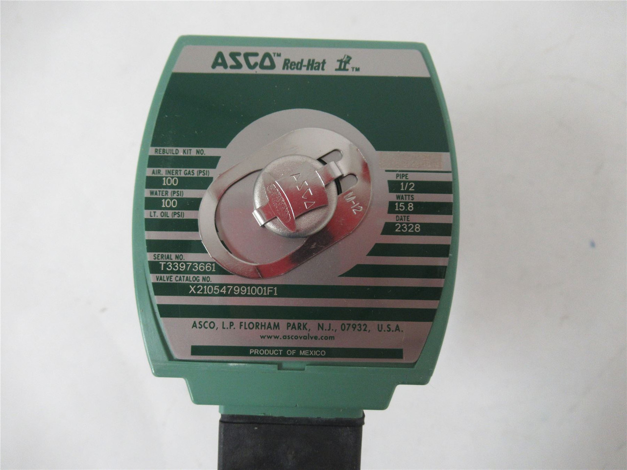 Asco X210547991001F1; Pneumatic Solenoid Valve 24VDC 1/2" NPT