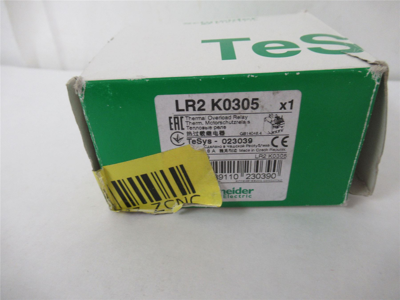 Schneider LR2K0305; Overload Relay .54-.8A 690VAC 3-Pole