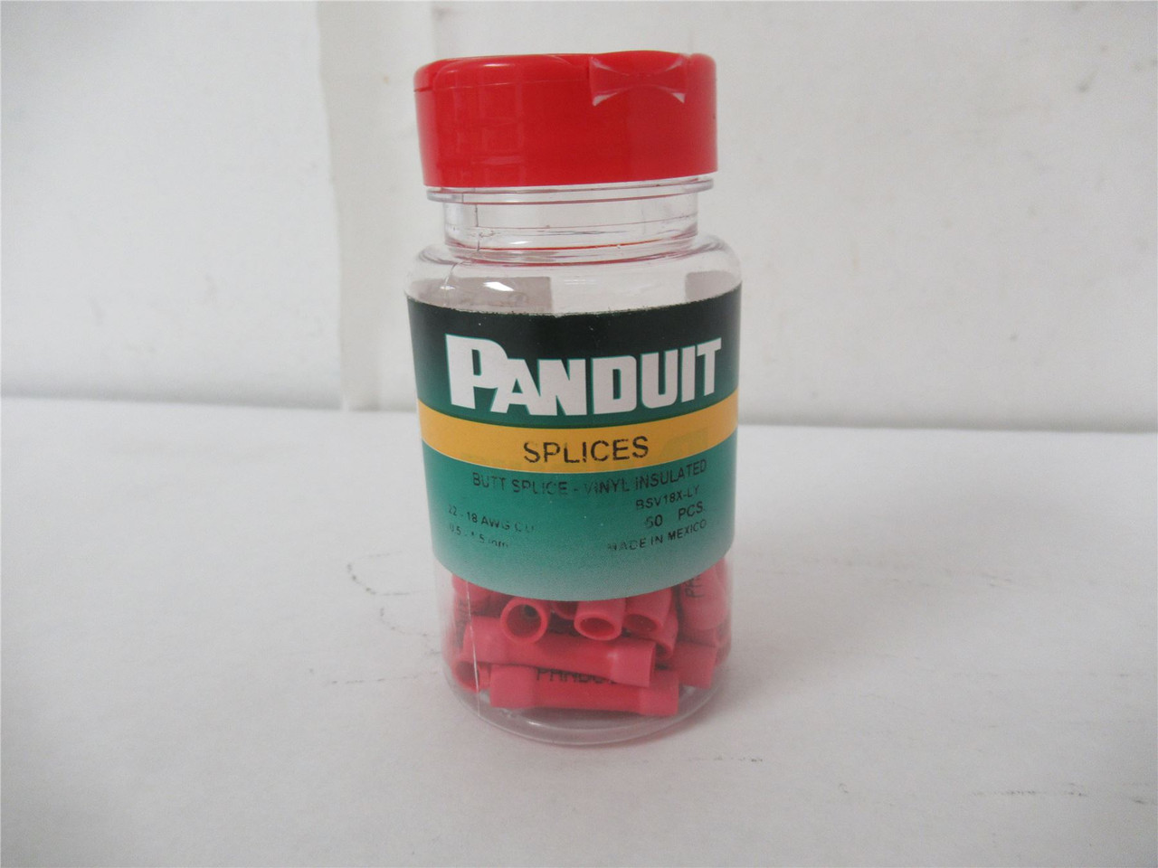 Panduit BSV18X-LY; Lot-28 Red Vinyl Splices