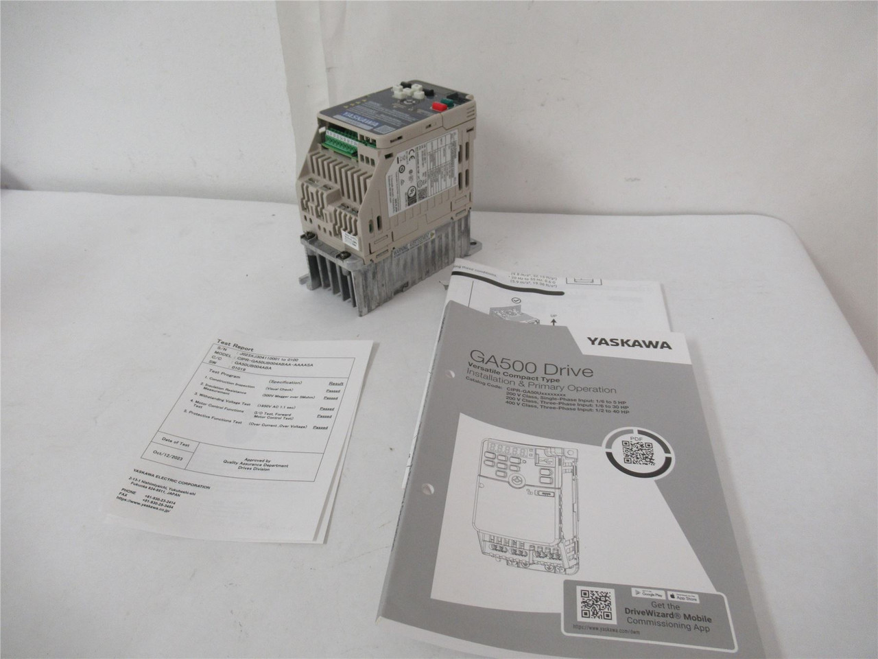 Yaskawa CIPR-GA50UB004ABAA-AAAASA; AC Drive 3/4HP 240V IN-1ph