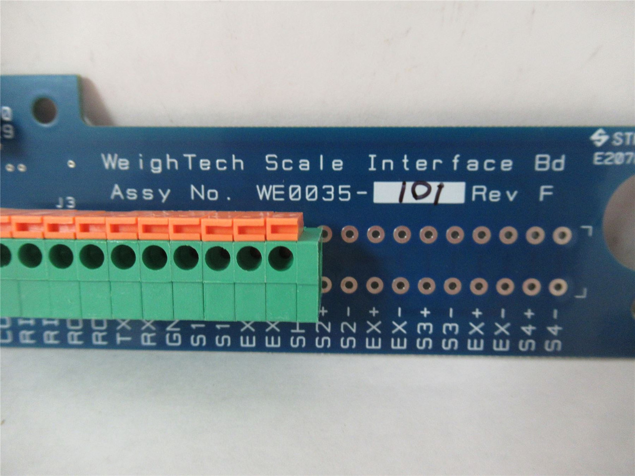 WeighTech WE0035-101; Board Interface Assembly rev F