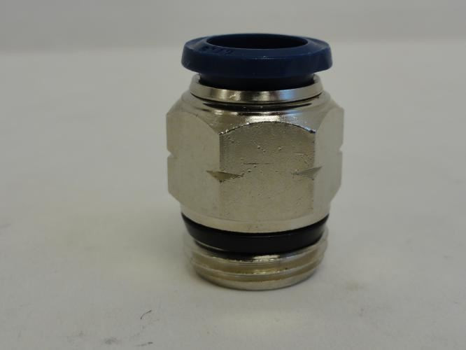 Industry-Std 5UPK6; Male Push Connector; # 8 Tube; 1/2" Threads