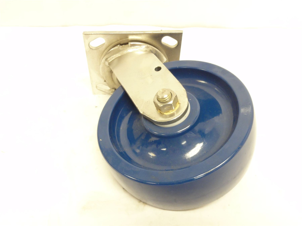 SCC SS30S620-SPUD; Swivel Caster; SS; 6" x 3" Poly Wheel