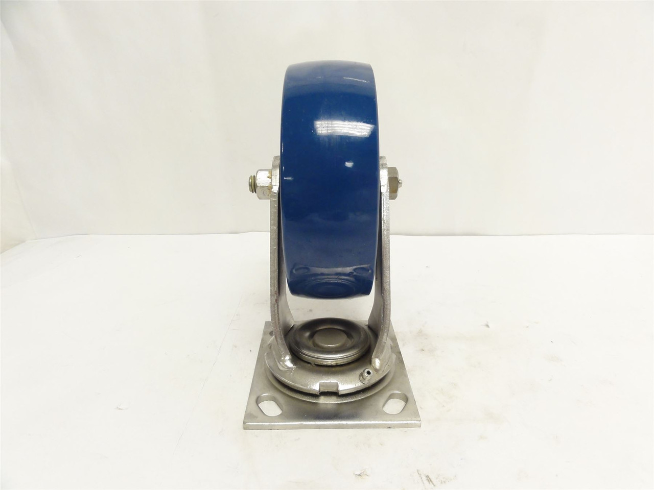 SCC SS30S620-SPUD; Swivel Caster; SS; 6" x 3" Poly Wheel