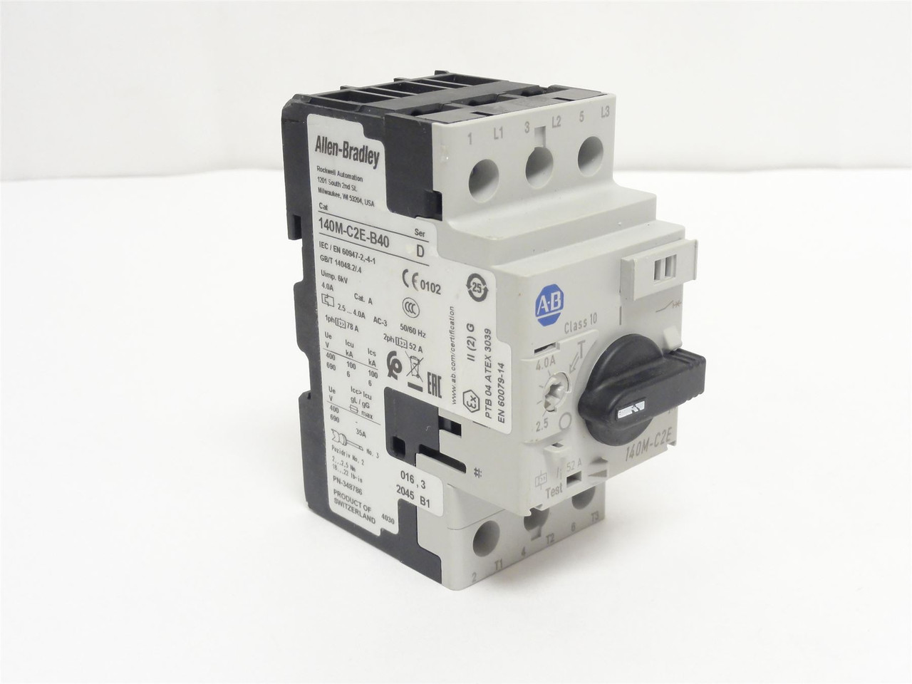 Allen-Bradley 140M-C2E-B40; Manual Starter 2.5-4A; 3P; 600V