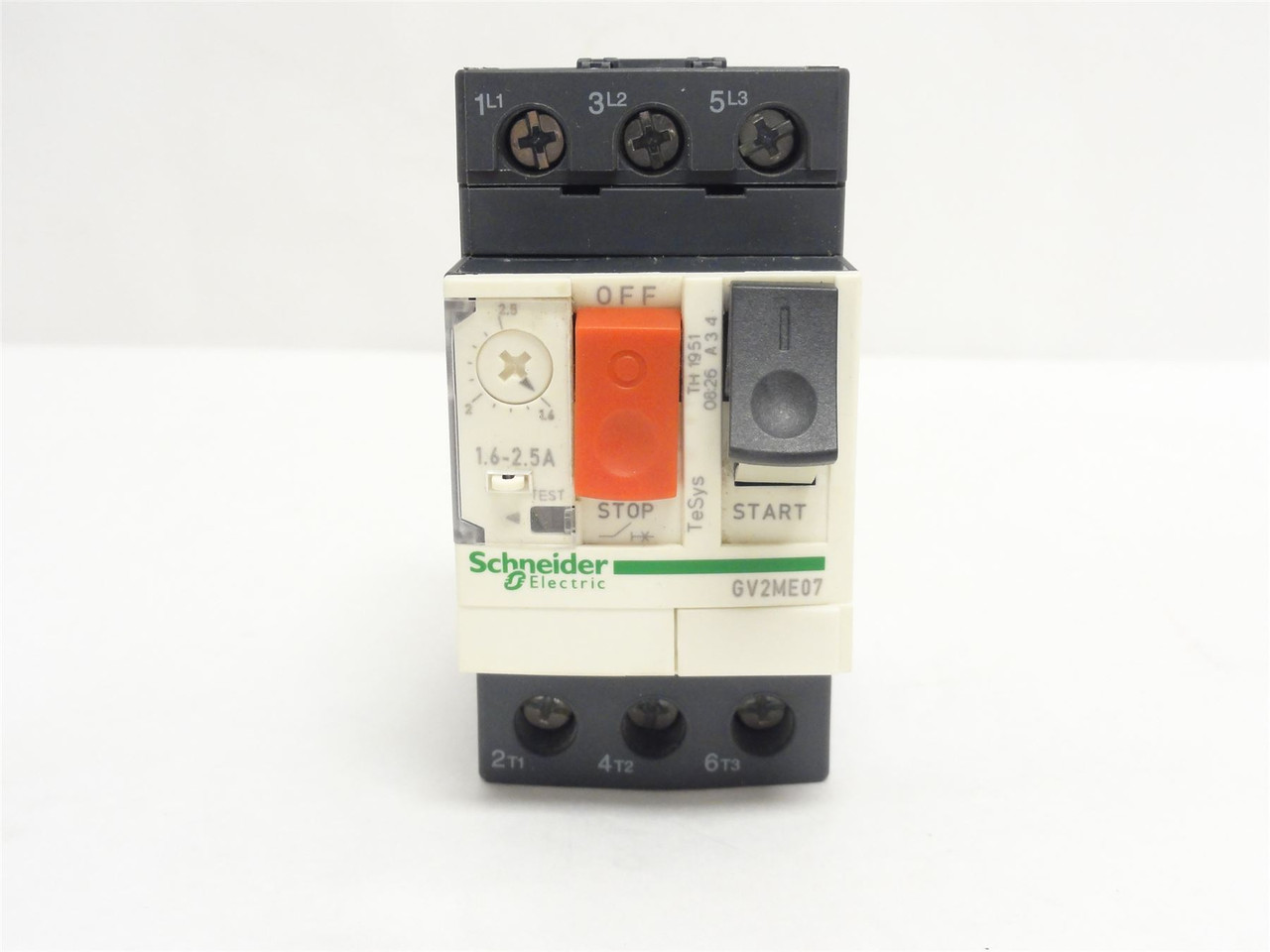Schneider GV2ME07; Manual Motor Starter 1.6-2.5A; 3P; 600VAC
