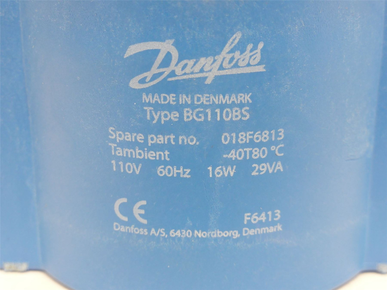 Danfoss 018F6816; Heat Pump Solenoid Coil; 110VAC; 16W; 29vA