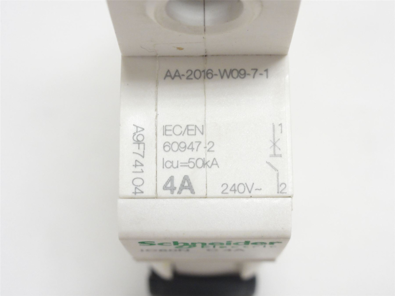 Schneider A9F74104; Mini-Circuit Breaker; 4A; 1P; 230/400VAC