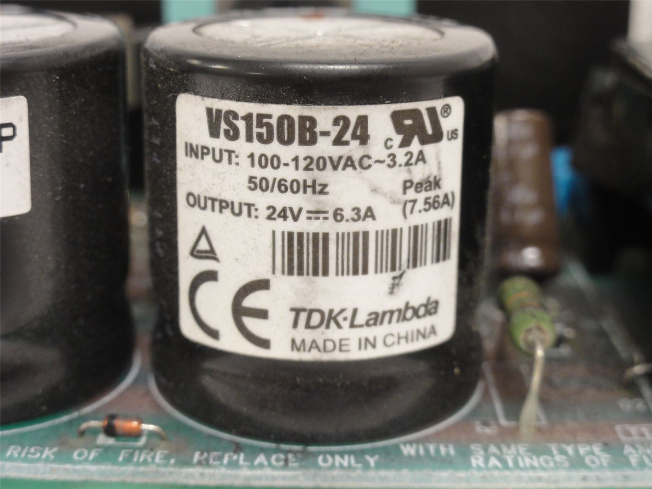 TDK-Lambda VS150B-24; Power Supply; 100-240VAC In; 24VDC Out