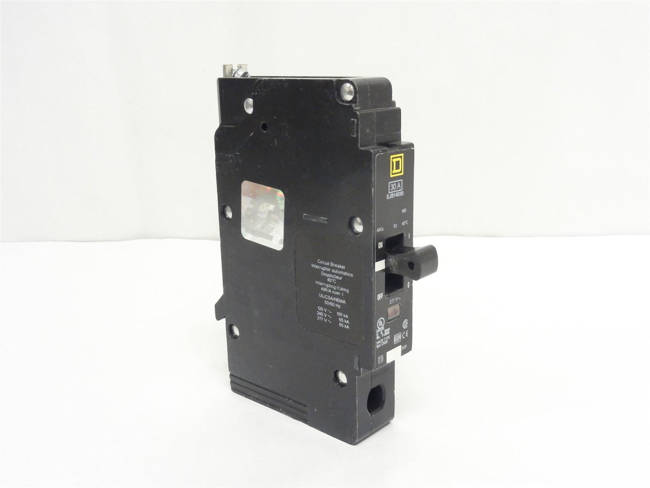 Square D EJB14030; E-Frame Circuit Breaker; 30A; 1P; 277VAC