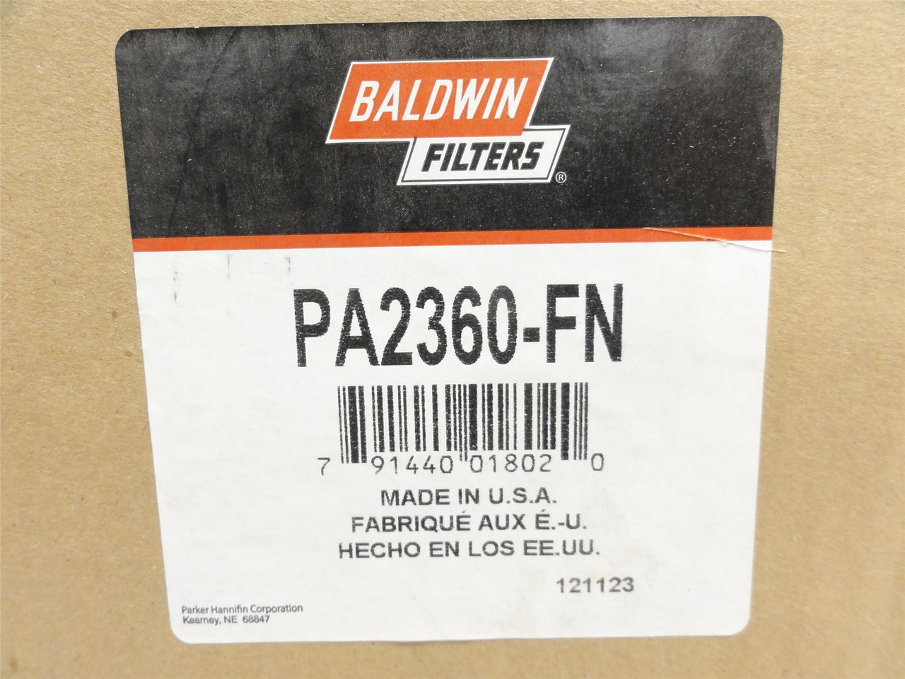 Baldwin PA2360-FN; Axial Seal Air Filter Element; 15-3/8"L