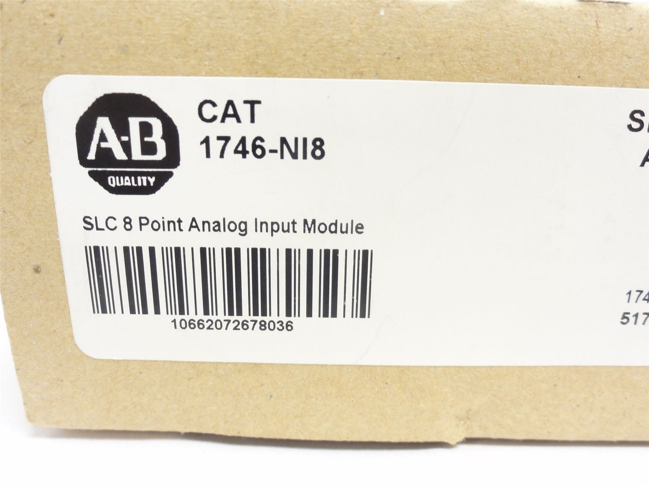 Allen-Bradley 1746-NI8; Analog Input Module; 10VDC; 8-Point