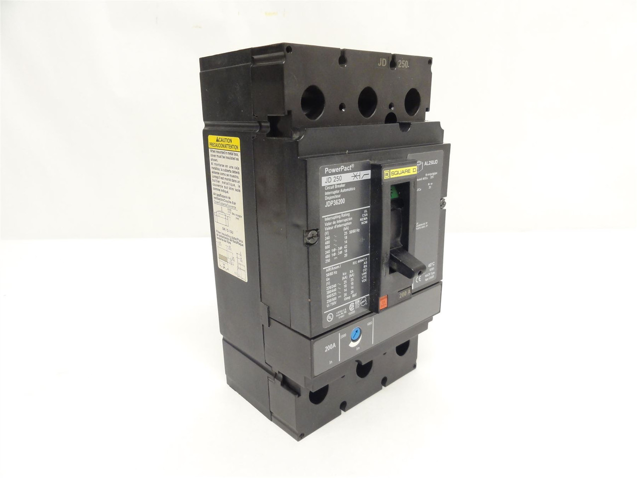 Square D JDP36200; Circuit Breaker; 200A; 3P; 600VAC