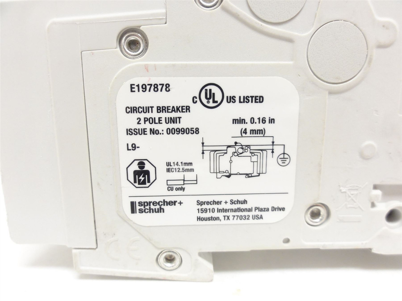 sprecher+schuh L9-10/2/D; Circuit Breaker; 10A; 3P; 277/480VAC