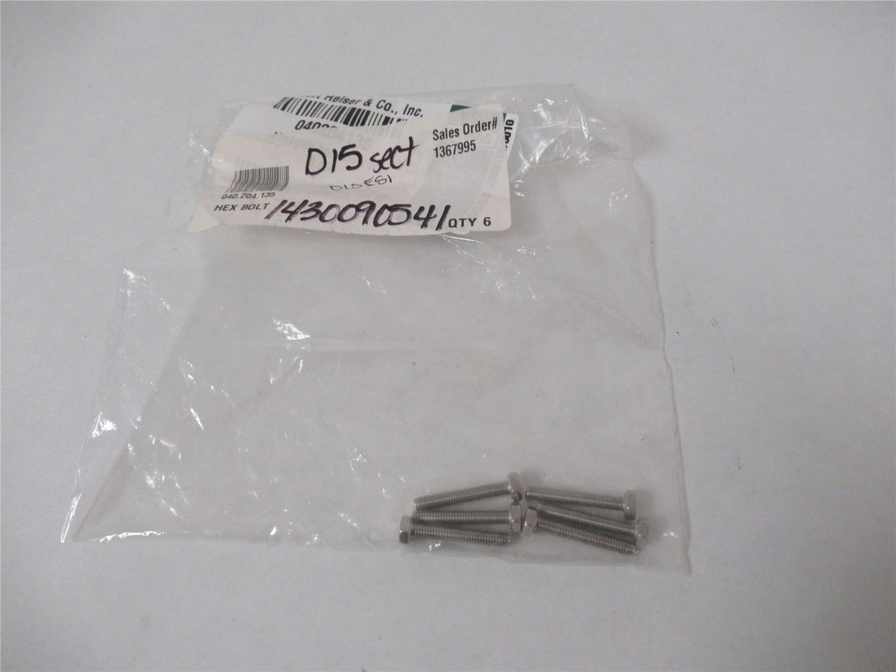 Robert Reiser 040.204.135; Lot-6 Hex Bolt
