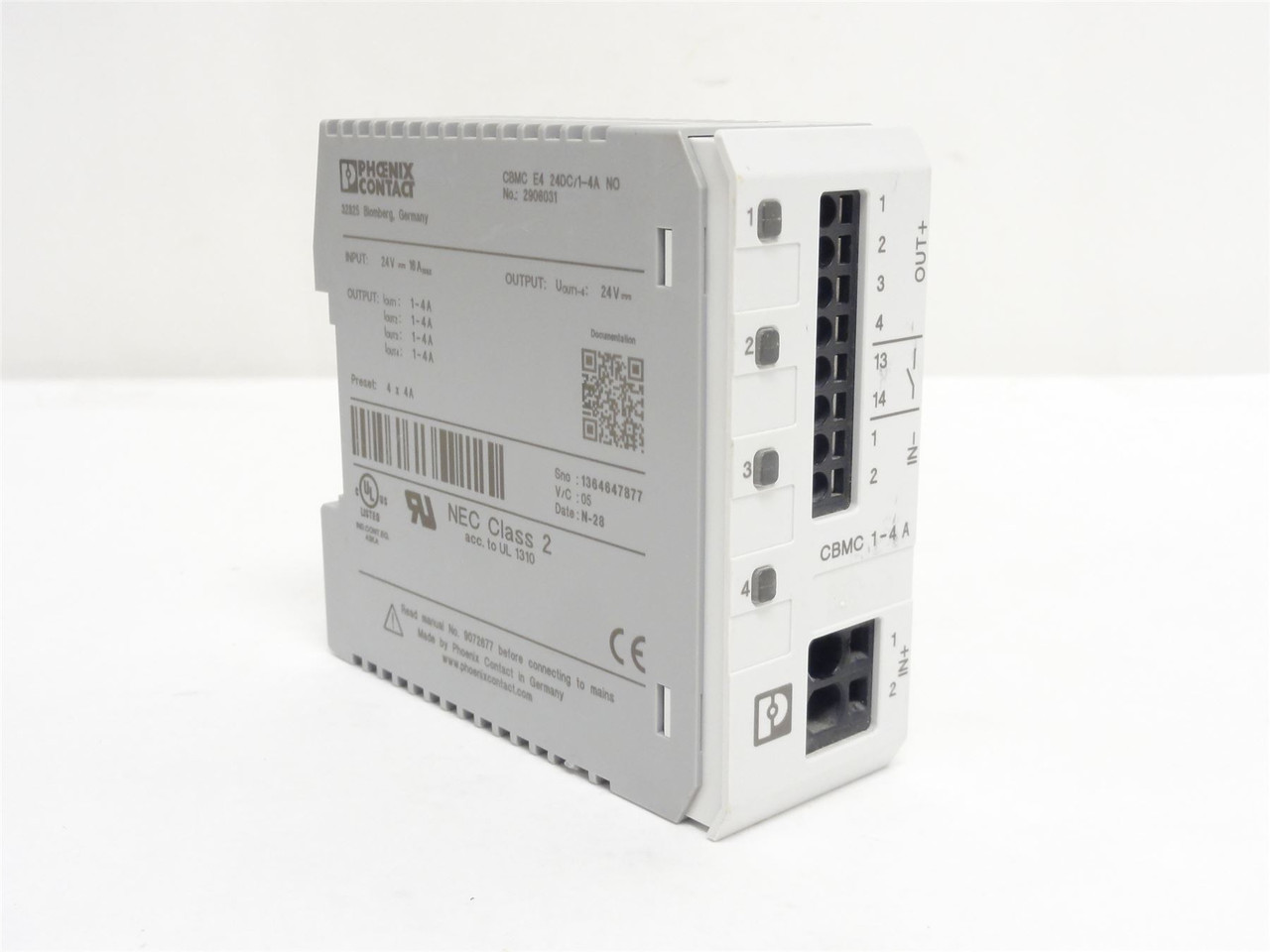 Phoenix CBMCE424DC/1-4ANO; Electronic Circuit Breaker 2906031 24VDC