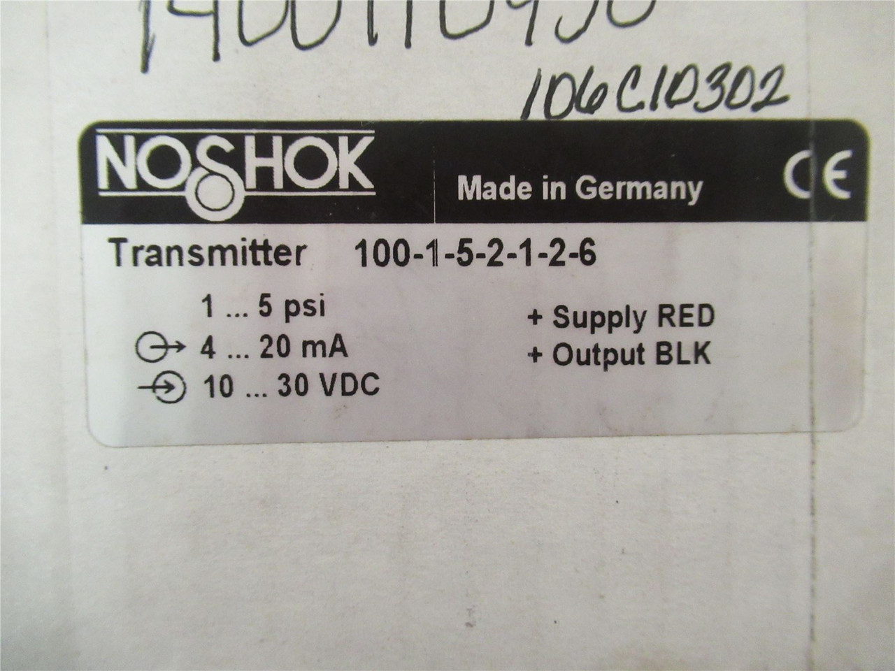 Noshok 100-1-5-2-1-2-6; Pressure Transmitter Male 1/4" NPT