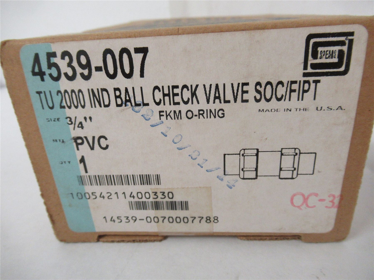 Spears 4539-007; Ball Check Valve 3/4"PVC SOC/FIPT